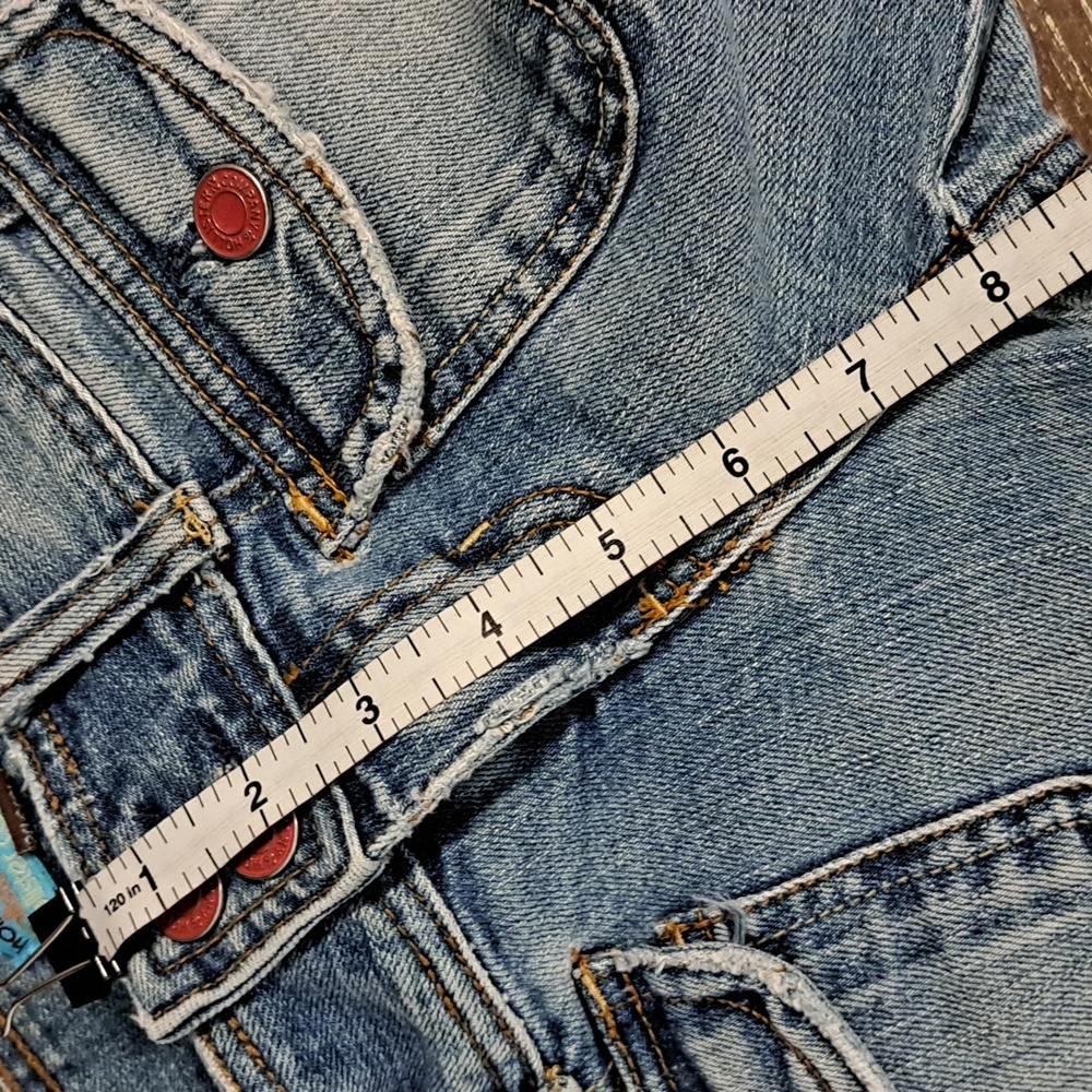 Hollister Company Vintage Y2K Junior Jeans Denim Size 3 Stretch Raw Hem Boot Cut - Picture 9 of 11